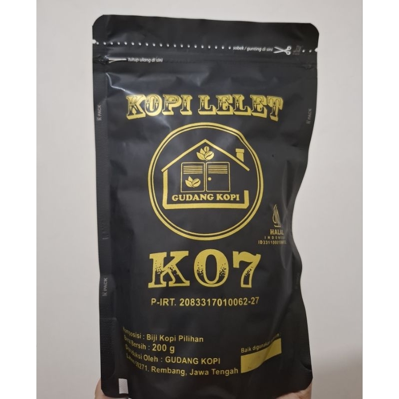 

KOPI LELET by GUDANG KOPI KO7|| STANDING POUCH 200gr || Dark Roasting