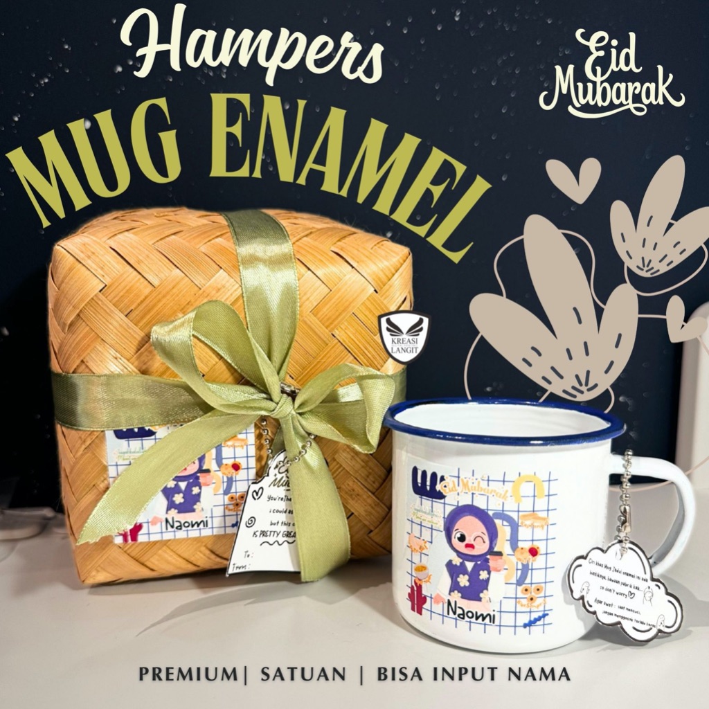 HAMPERS LEBARAN MUG ENAMEL | MUG ENAMEL CUSTOM