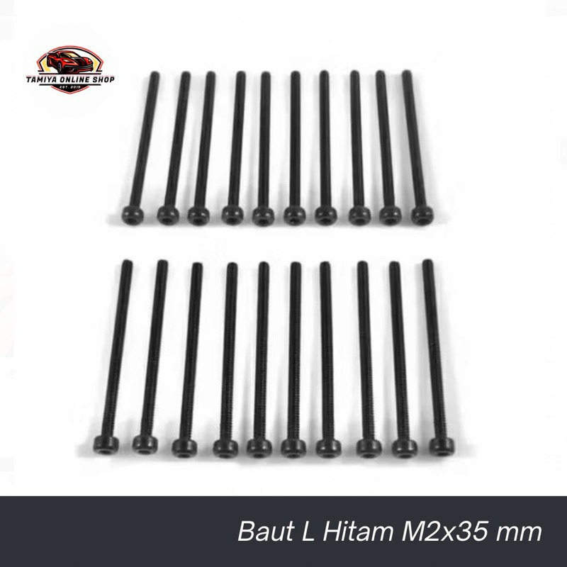 Baut L Hitam M2x35 mm Tamiya Screw L Baut Hitam L Black M2 35 mm