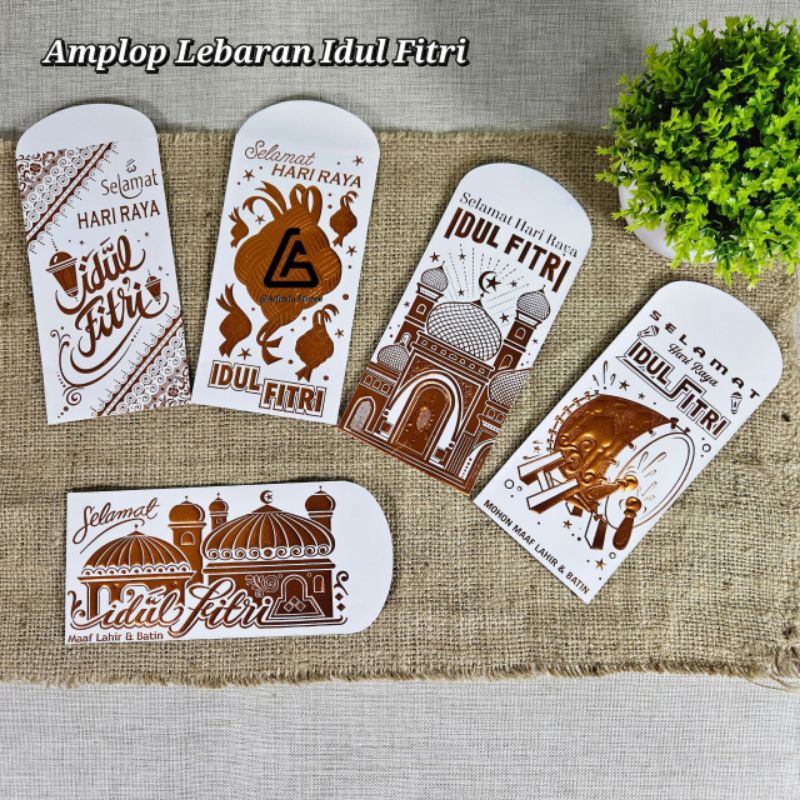 

Amplop lebaran Ampau lebaran idulfitri premium timbul poly embos mas ukuran panjang isi 10