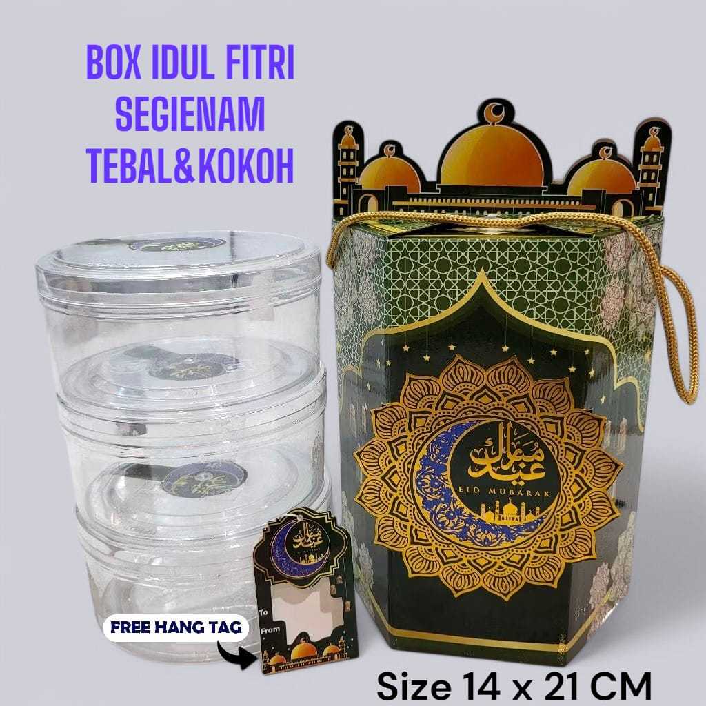 

Box Hampers Lebaran / Kotak Tenteng Lebaran Box Lebaran ukuran 3 Toples 500gr NEW - FREE HANG TAG