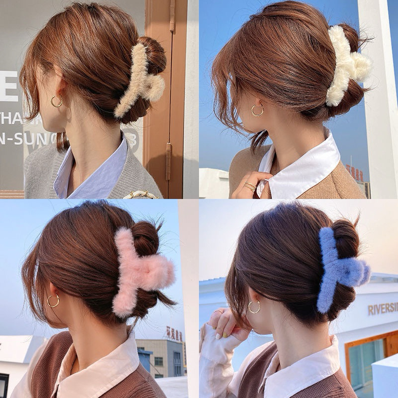 YK - Jepitan Rambut Salon Slim Bulu Halus Jepit Rambut Silang Gaya Korea Warna Soft Aksesoris Rambut