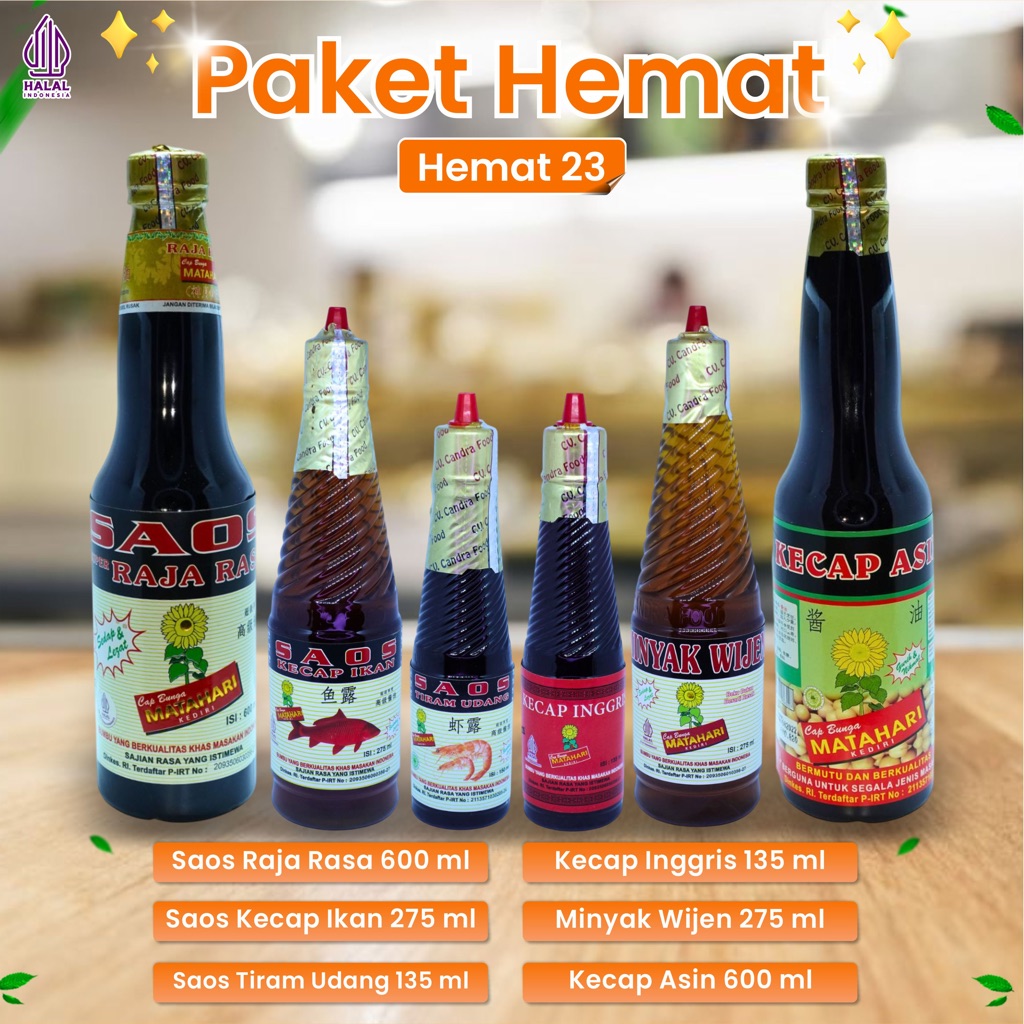 

SAOS BUMBU - SAUCE MAKANAN - KECAP - SEASONING - HEMAT 23