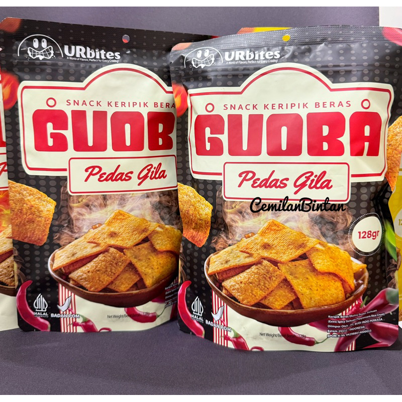 

CemilanBintan ( Guoba Snack Keripik Beras Pedas 128gr Mantul pedaspoll)