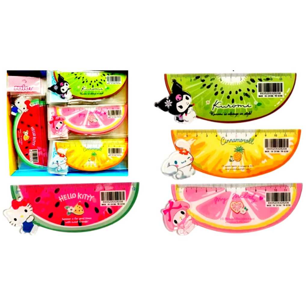 

Veiso_Fancy Ruler Fruit Motif Sanrio 12cm TW-8208 / Penggaris Potongan Buah Lucu 12 cm Murah