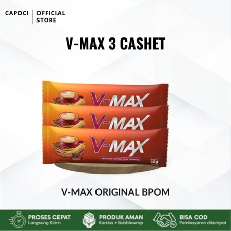 

3 sachet V-Max Minuman Instan Rasa Cokelat Khusus Wanita