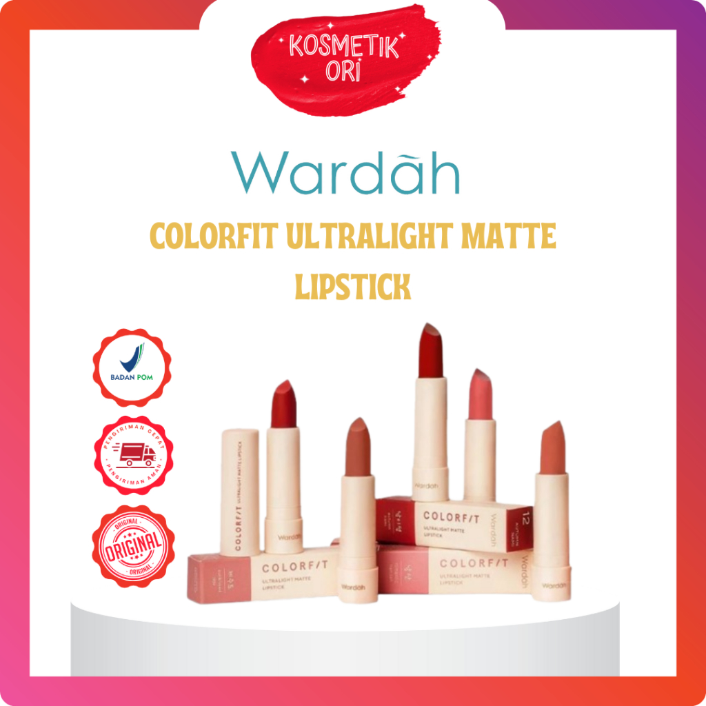 Wardah Colorfit Ultralight Matte Lipstick | Lipstik | BPOM | ORIGINAL