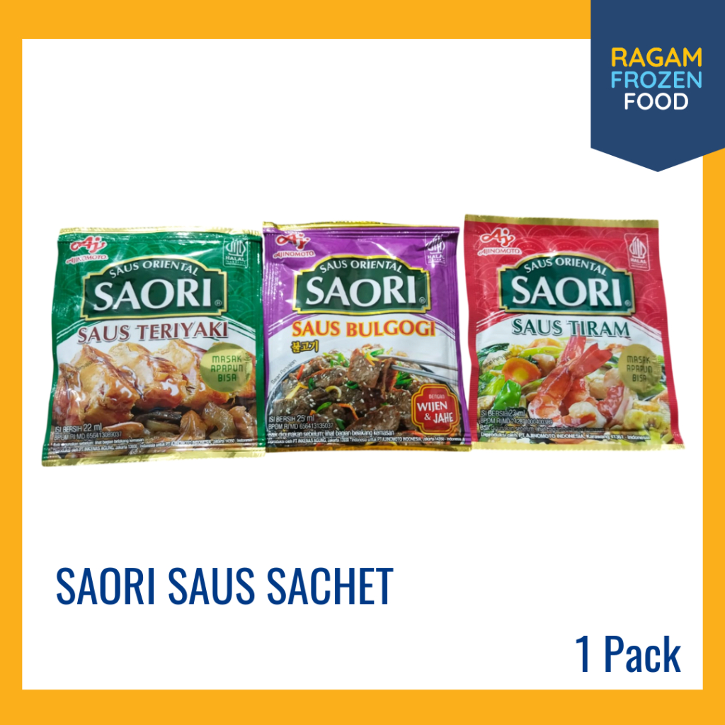 

Saori Saus Tiram | Saori Teriyaki | Saori Lada Hitam | Saori Bulgogi Korea Sachet