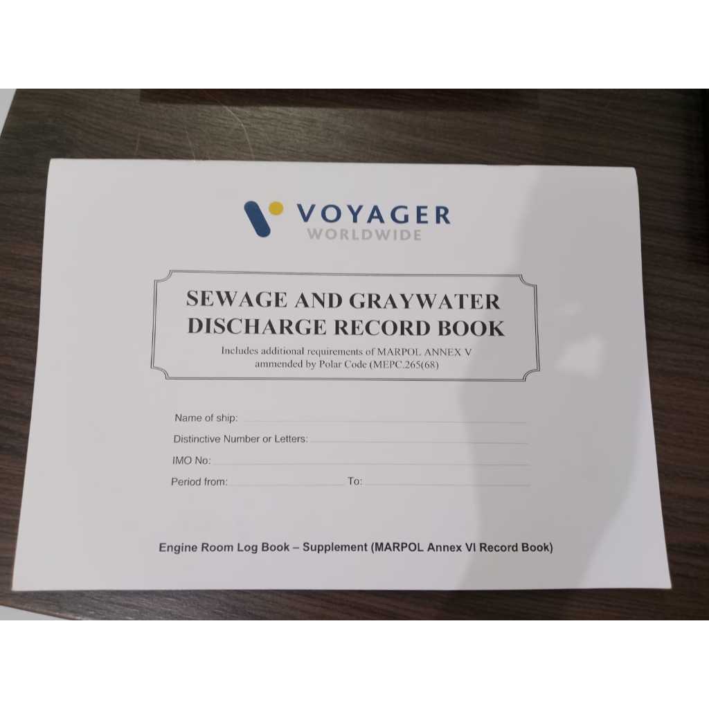 

Sewage and Graywater Discharge Record Book
