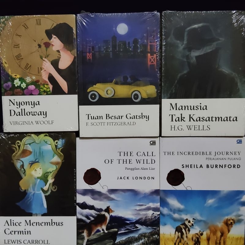 Buku Original / Sastra Klasik Terjemah Sepanjang Masa / Virginia Wolf - Lewis Carroll - F. Scott Fit
