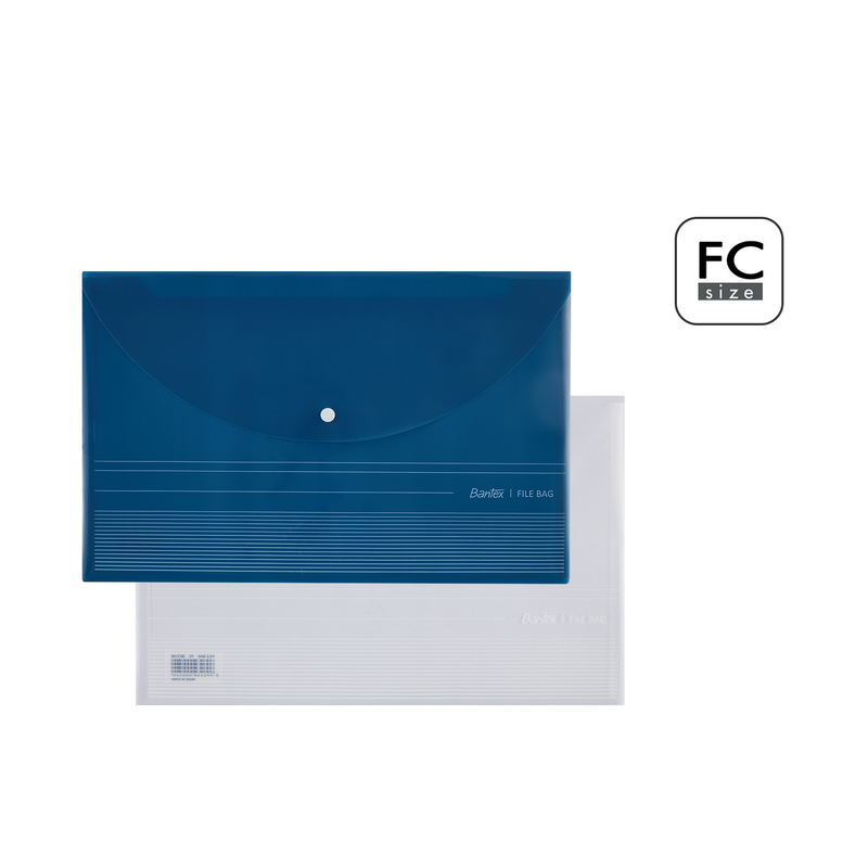 

[Omar Pasha Stationery] Bantex File Bag / Map Kancing Transparan Tahan Air Ukuran Folio BF3100