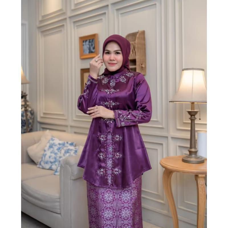 SET BAJU KURUNG MELAYU TAFETA PAYET // KEBAYA KURUNG MELAYU // BAJU KURUNG TAFETA PAYET // KEBAYA TA