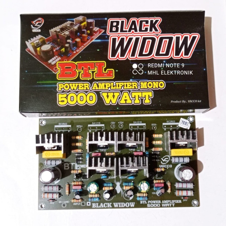 Kit Driver Power Amplifier 5000W BTL Black Widow PHB-255 CKJ