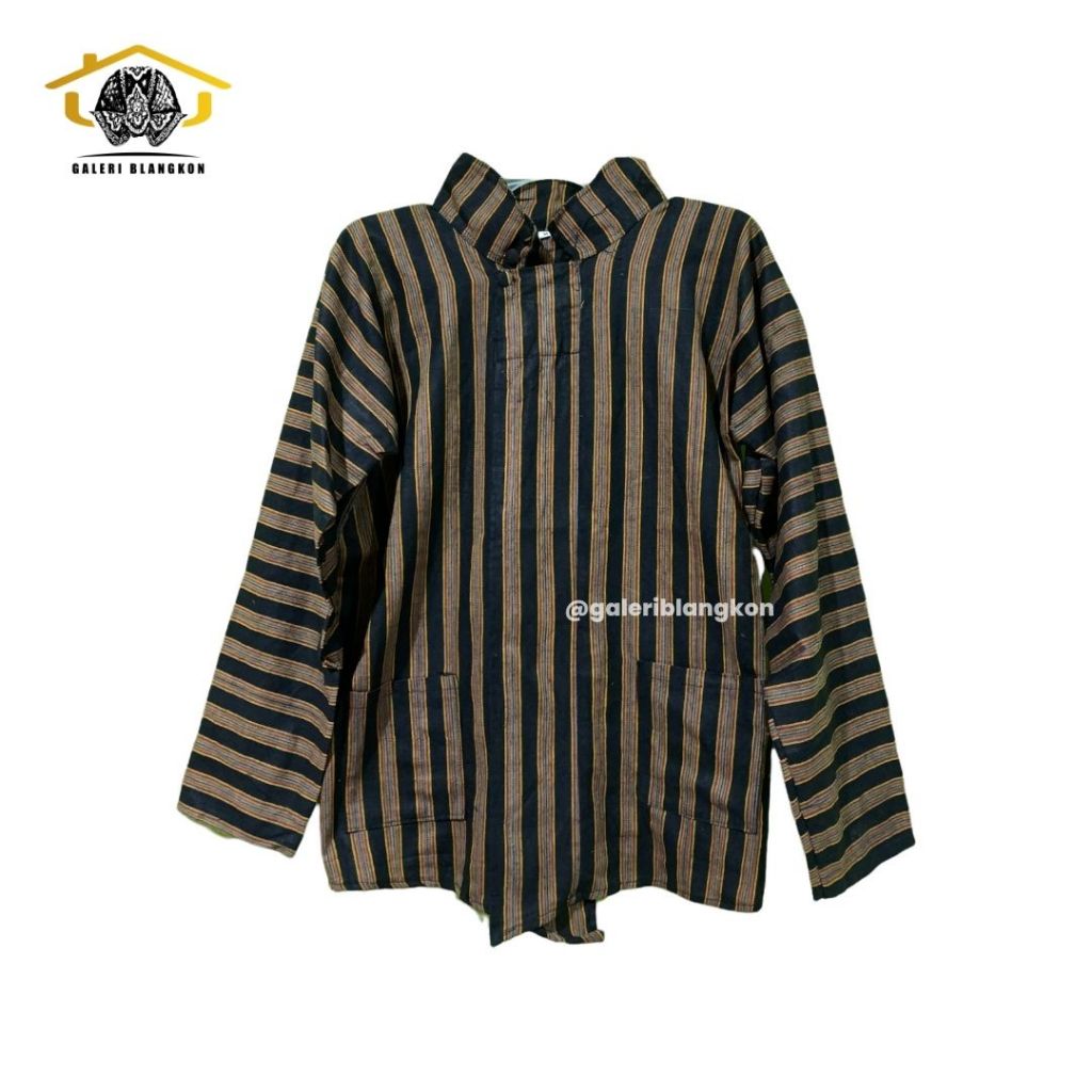 Baju Lurik Surjan Pria Anak & Dewasa | Pakaian Baju Tradisional Adat Jawa | Laki-laki Balita/TK/SD/S