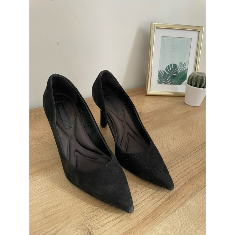 Heels Charles&Keith Black / Heels Kantor / Heels Hitam