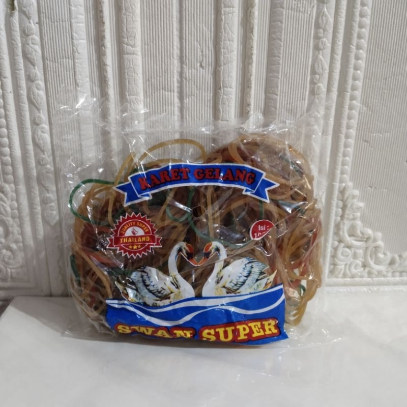 

karet swan / karet bening / karet kelip -+ 100gr