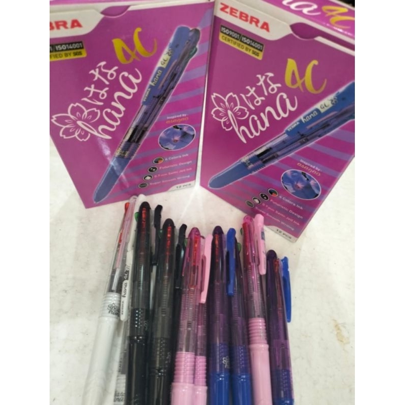 

JUAL PER PCS PEN 4 WARNA HANA MERK ZEBRA PEN SET PEN CLICK WARNA PEN CETEK WARNA