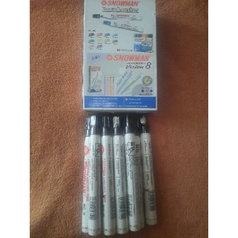 

sepidol sepedol snowman white board marker black color