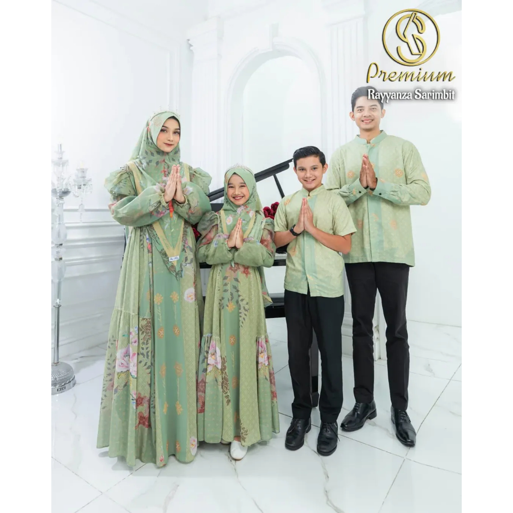 Family Set Couple by Soekha Premium Rayyanza Series Exclusive Digital Printing Baju Muslim Keluarga