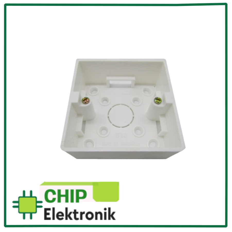 MASKO Inbowdus IB/ OB/ Inbodus/ Inbow Dus/ Kotak Saklar Segi Putih 513 Masko IMBODUS-OB PUTIH (513)
