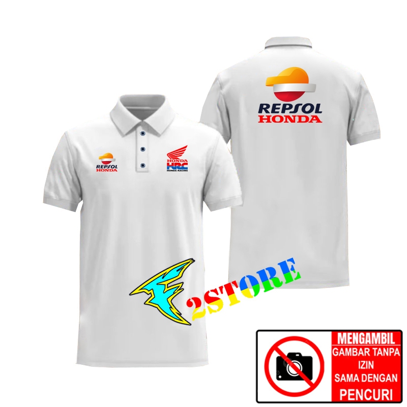 Kaos Baju Kerah Model Kerah REPSOL - HRC - HONDA F2ASTORE