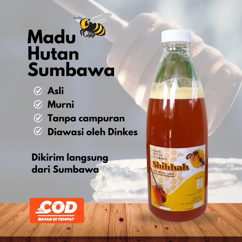 

Madu Hutan Sumbawa Asli 100% Murni Madu Mentah Raw Honey 700 gram