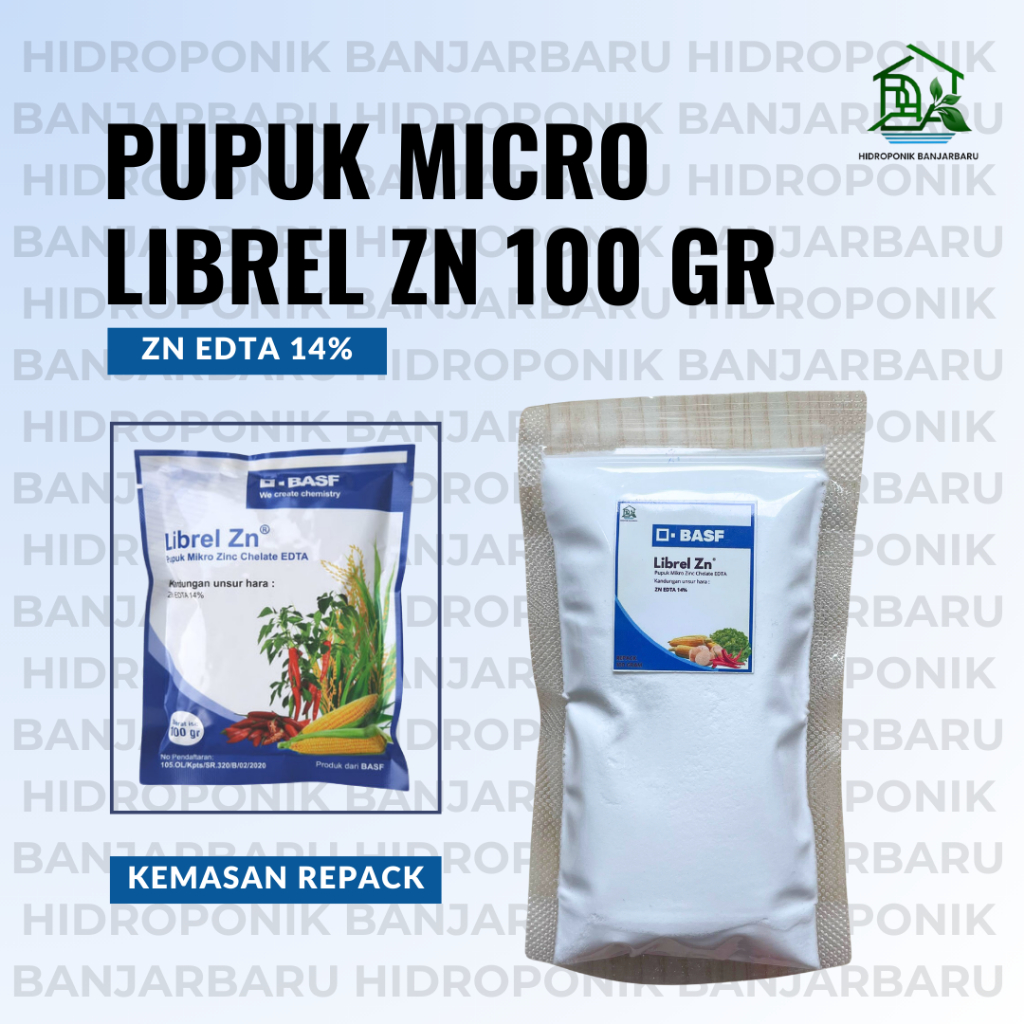 PUPUK MIKRO LIBREL ZN 15% EDTA CHELATE 100 GRAM
