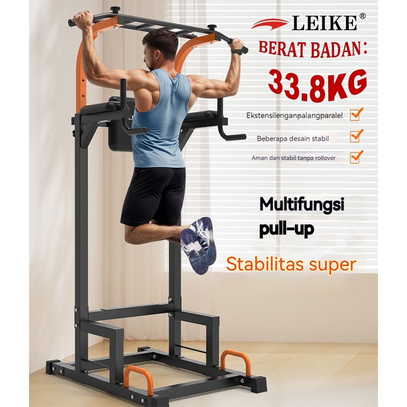 Multi-Function Power Tower,Adjustable Height Pull Up Station Pull Up Bar 33.8kg Alat Fitness Rumah A