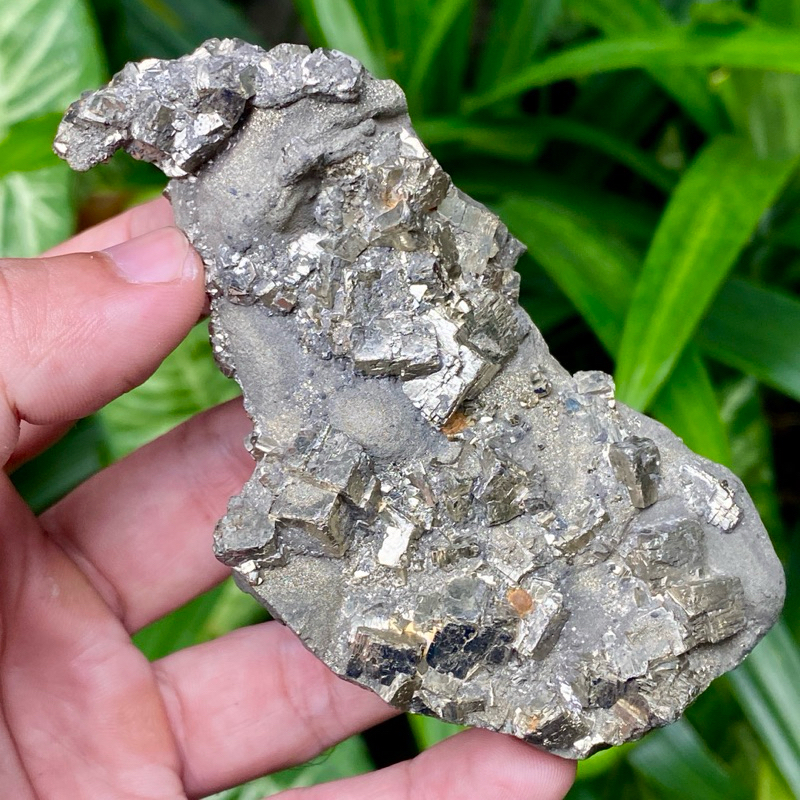 202Gr TOP Natural Pyrite - Bongkahan Pyrite Cubic Pyrite Gems Collection