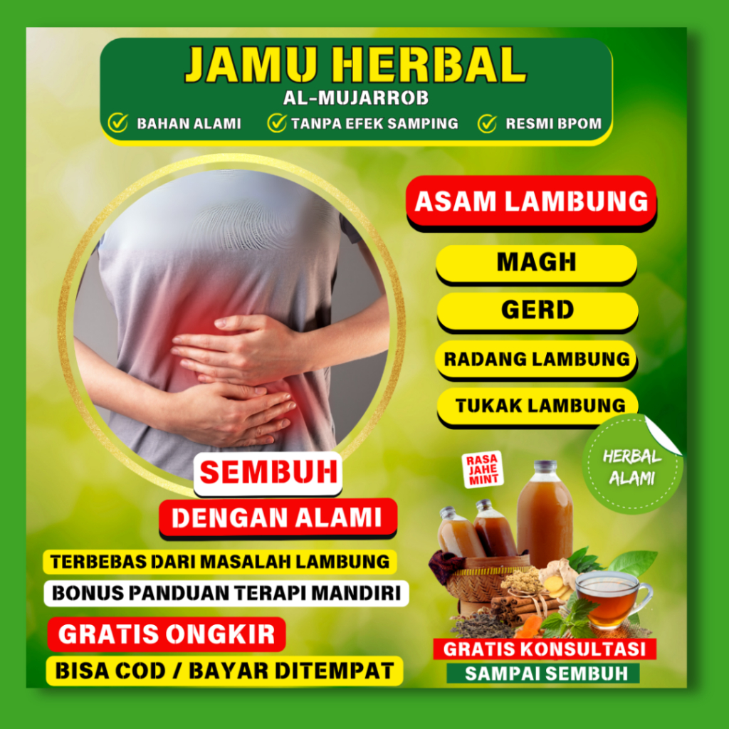 

Jamu herbal al mujarrob Asam lambung Maag Gerd Obat alami Ampuh BPOM Gratis ongkir COD