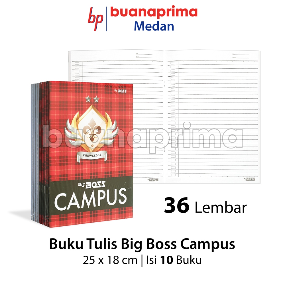 

Buku Tulis PANJANG CAMPUS BIG BOSS 36 Lembar Boxy isi 10 Buku Sekolah 25x18 cm BIGBOSS