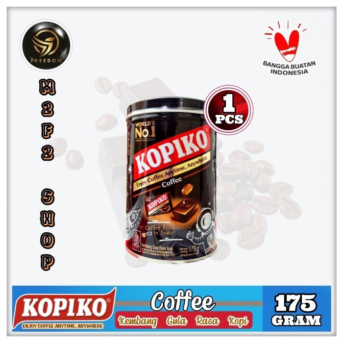 

Kopiko Coffee Original Candy Festive TIN | Permen Kembang Gula Rasa Kopi Kaleng - 175 gr (Kemasan Satuan)