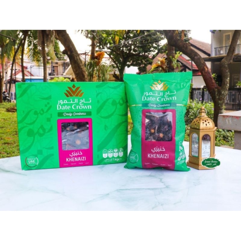 

Kurma Datecrown Khenaizi ready kemasan 1kg dan 500gr