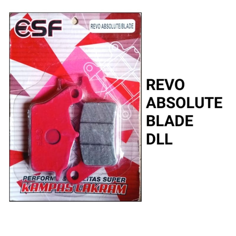 Kampas Rem Cakram motor Merk ESF - Kampas Rem ESF motor Honda REVO ABSOLUTE, BLADE  DLL - Kampas Rem