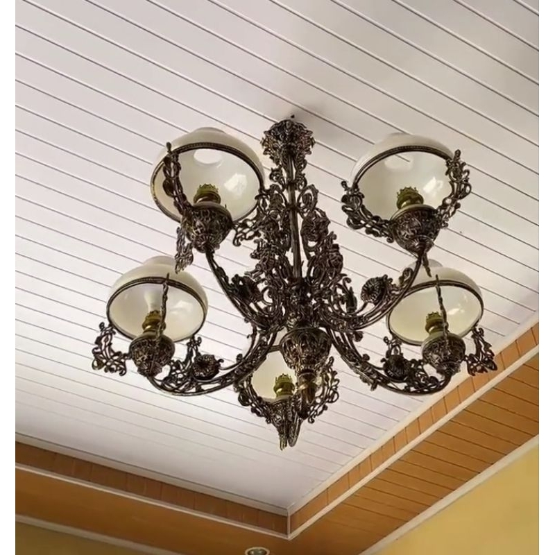 lampu gantung hias antik cabang 5,lampu joglo jawa betawi