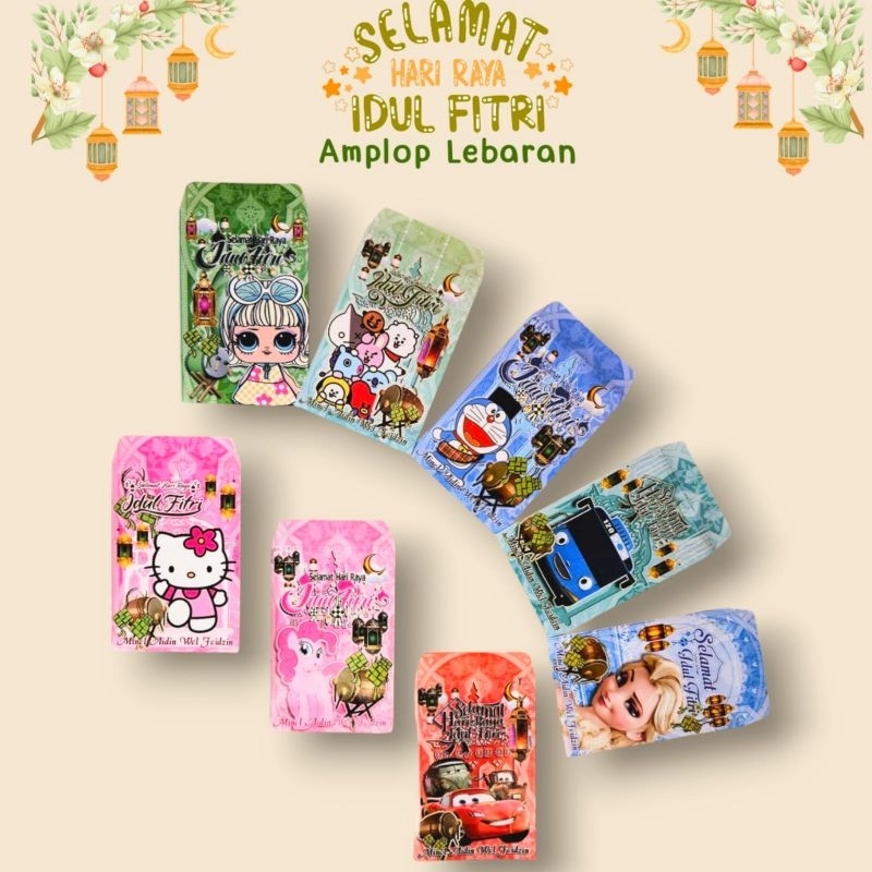 

isi 10 lembar Amplop lebaran murah | Amplo lebaran karakter kartun serie H