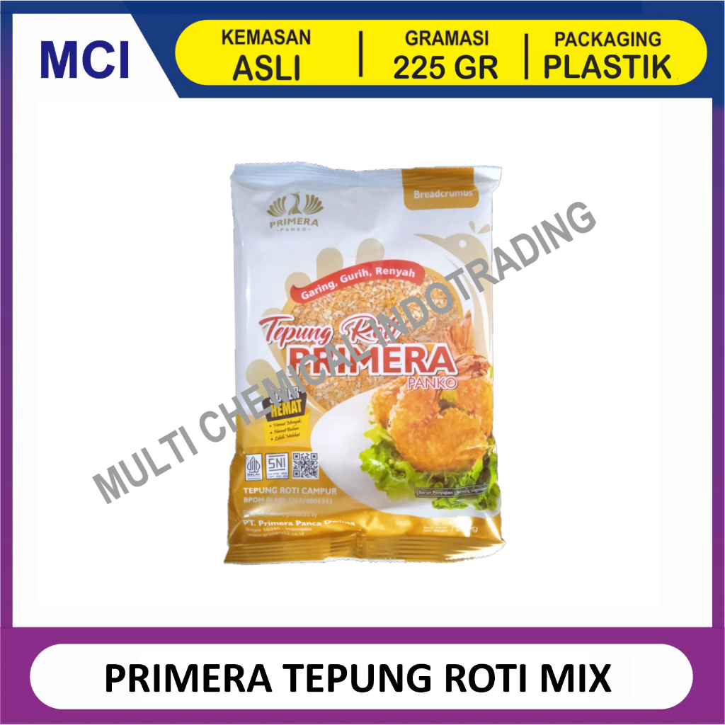 

(KEMASAN ASLI) PRIMERA TEPUNG ROTI MIX 225 GR / PRIMERA PANIR PANKO WARNA MIX CAMPUR - 1 DUS 40 PCS