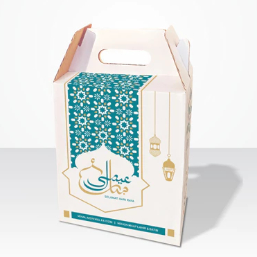 

10-Pcs Kotak Parsel Souvenir Ramadhan Box Hampers Oleh Oleh Lebaran Tema Batik Uk. 23.5x17.5x29 cm