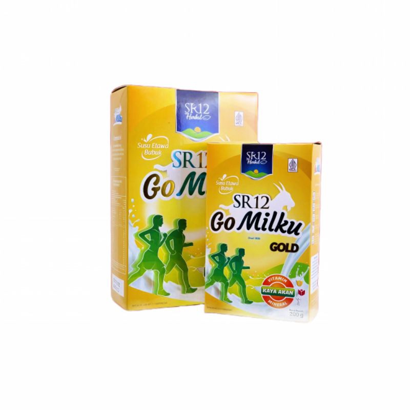 

SR12 Go Milku Gold Susu Kambing Etawa Bubuk 200g - Kaya Vitamin & Mineral Susu Kambing Etawa dengan Formula Lengkap untuk Tulang & Pencernaan