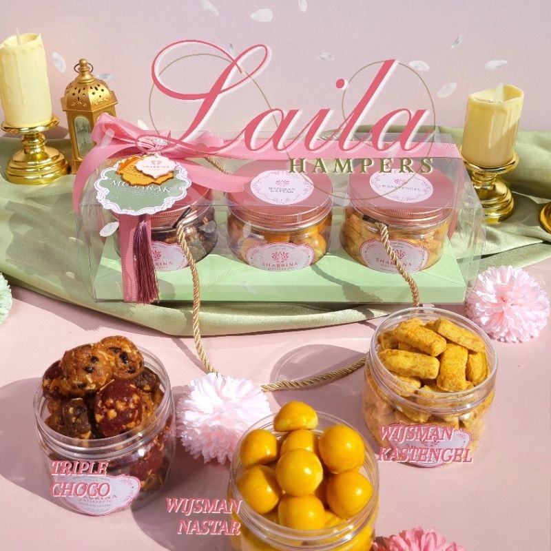 

LAILA HAMPERS KUE KERING (WIJSMAN NASTAR, WIJSMAN KASTENGEL, MIX MINI COOKIES)