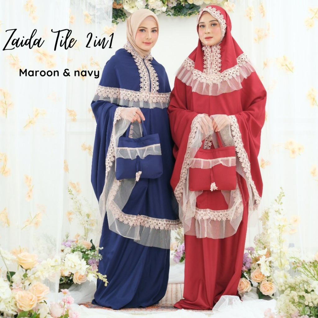 MUKENA MEWAH ZAIDA 2IN KATUN MICRO ( CANTIK UNTUK MAHAR/ PERNIKAHAN) / FREE MINI PARFUM