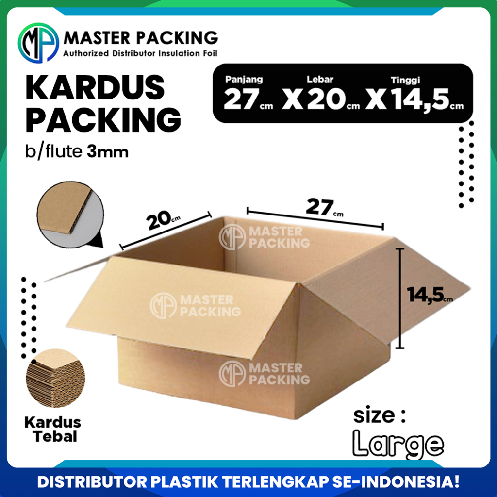 

Kardus Packing 27 X 20 X 14.5CM Cardboard Box Kotak Box Kartun Dus Polos Harga Ecer