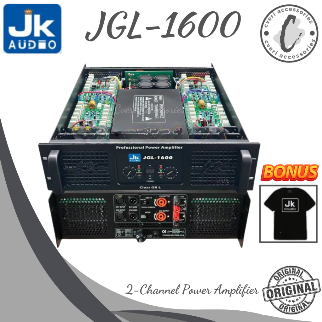 JK Audio JGL-1600 2-Channel Power Amplifier Original JK Audio JGL1600