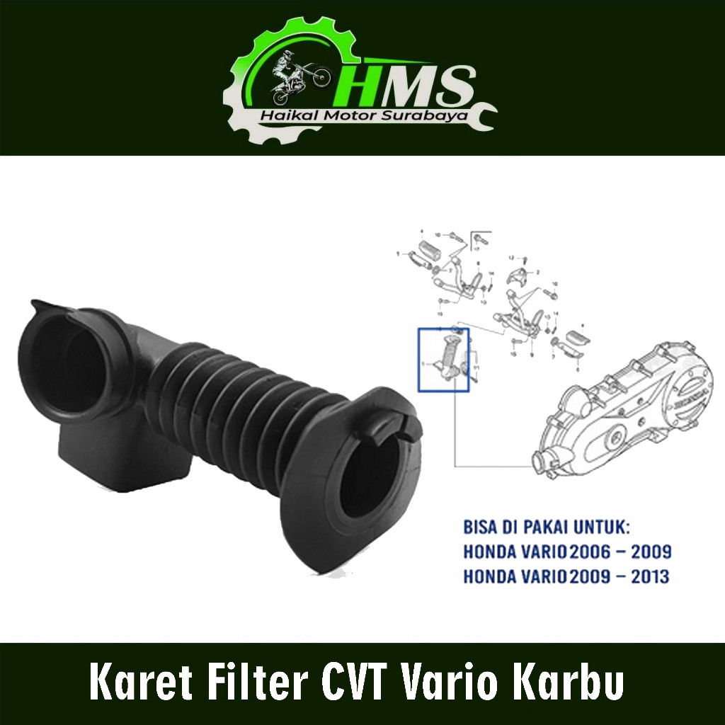 Karet Filter CVT Vario Karbu - Saringan Udara Hawa Sambungan CVT Duct L Cover Honda Vario Techno 110