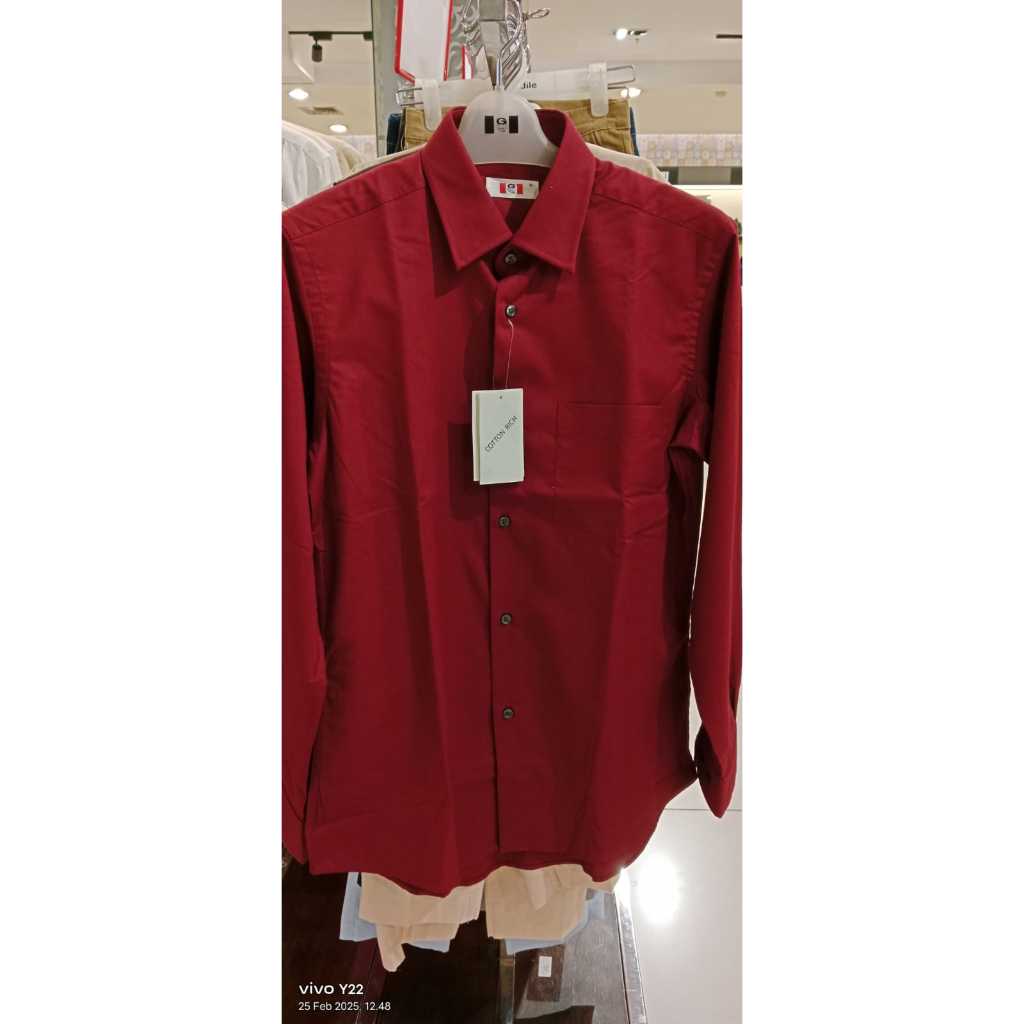 GQ 4741007/66 Kemeja Pria Warna Merah