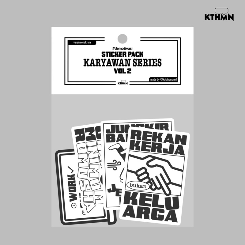 

Karyawan Series Vol. 2 (Versi Monokrom) - Sticker Pack | SP - 069