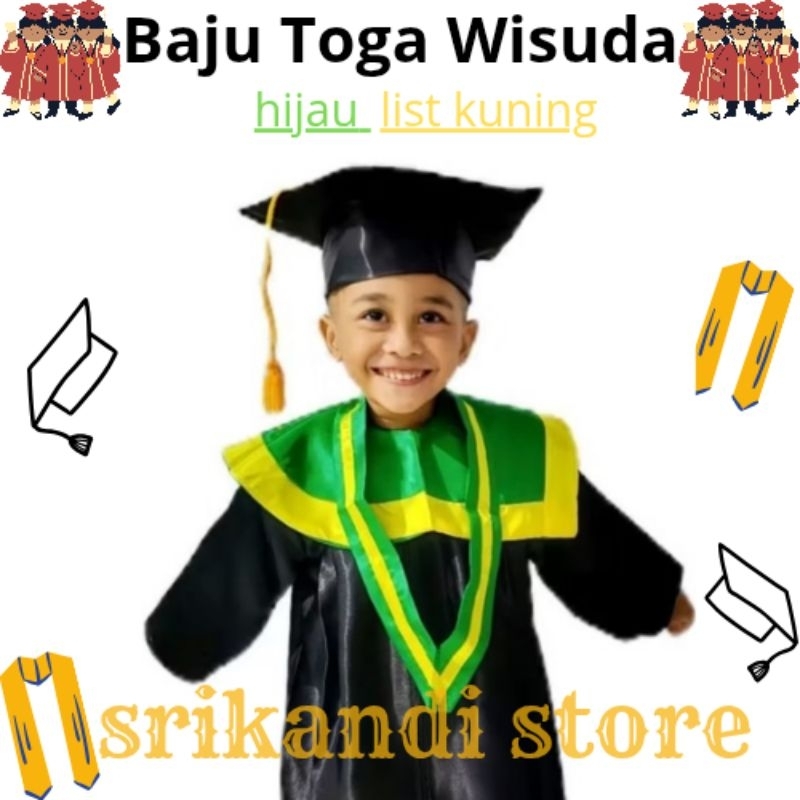(NEW) Baju Toga wisuda TK - DEWASA / SET TOGA WISUDA KOMPLIT