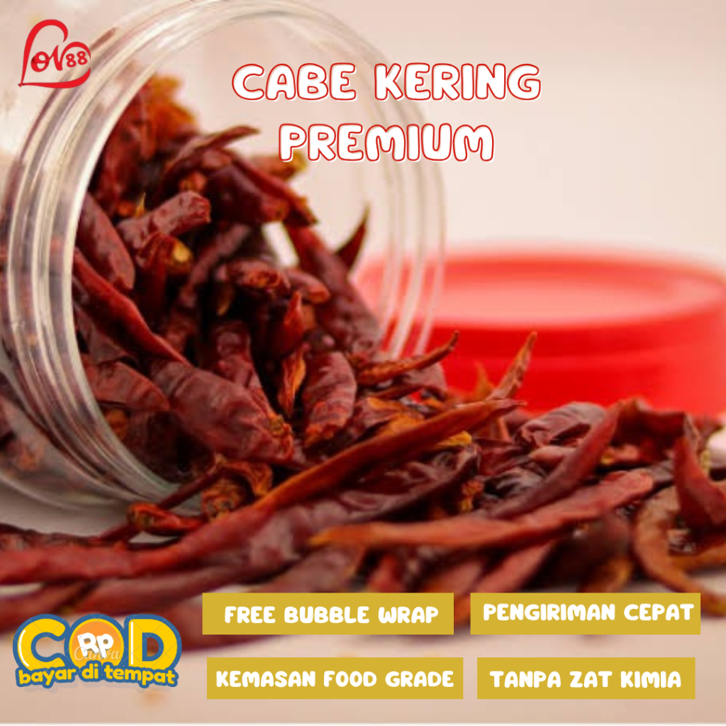 

CABE KERING MERAH | CABE RAWIT TEJA EXTRA PEDAS - TANPA TANGKAI