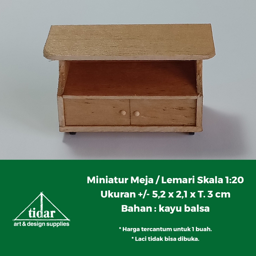 

[MR] MH - Miniatur Meja TV Skala 1:20 - Maket Rak / Bufet / Lemari Kayu Pajangan