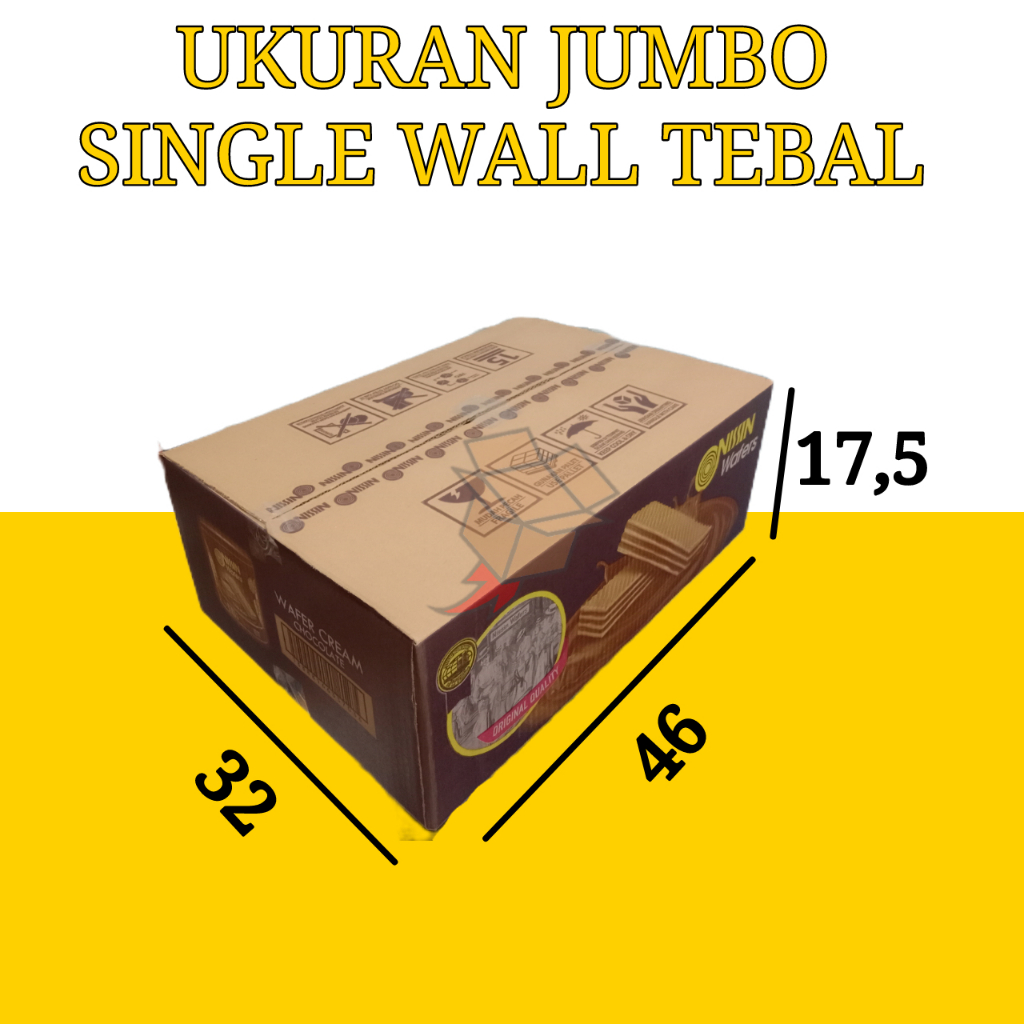 

Kardus Bekas Besar Jumbo Tebal 1 Layer Single Wall Pindahan Packing Tambahan 46 x 32 x 17,5